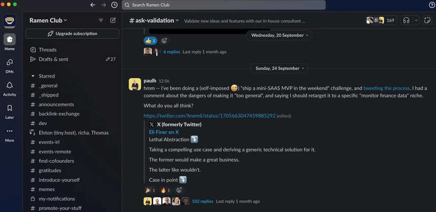 Ramen Club Slack community